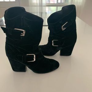 Giuseppe Zanotti Black Velvet booties